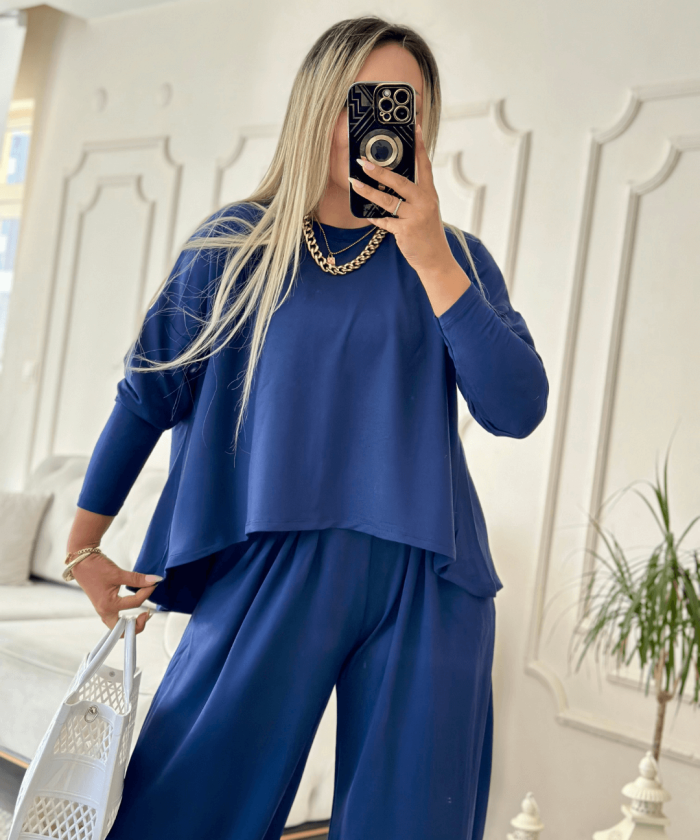 Asimetrik Şalvarlı İkili Takım